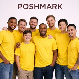 Lot of 6 Mens H Brand YELLOW T-Shirt Size XL